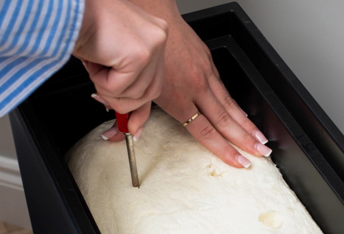 creating holes in the ploystyrene