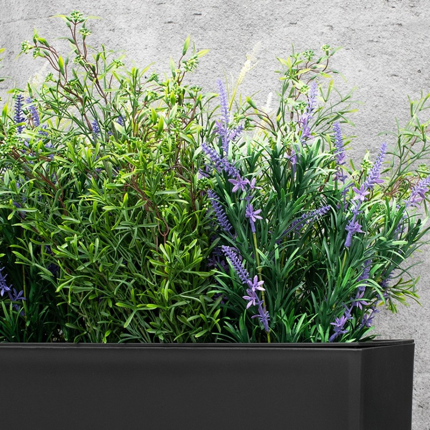 artificial plants in a planter