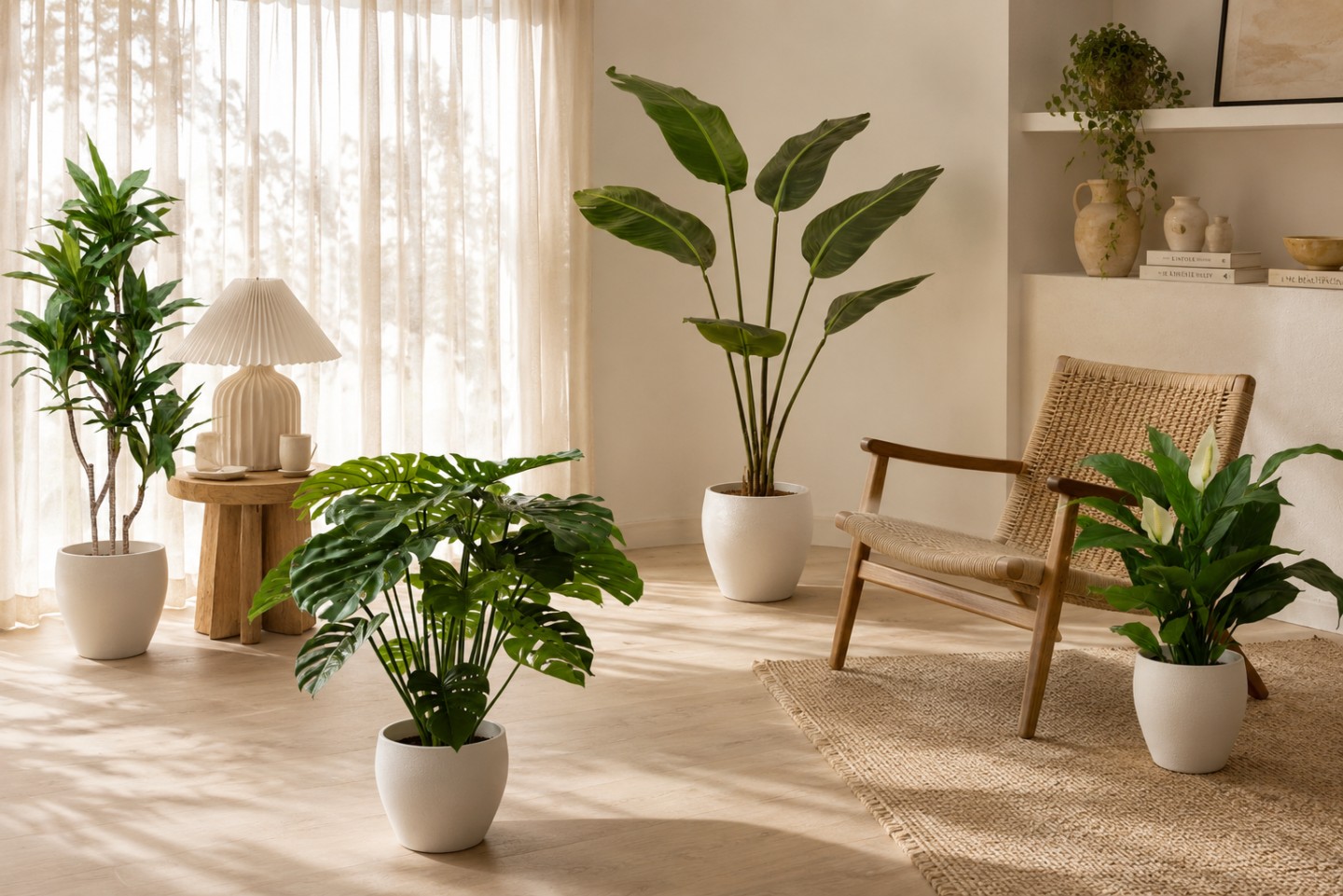 Topfpflanzen im Wohnzimmer